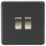 Knightsbridge  10AX 2-Gang 2-Way Light Switch  Matt Black