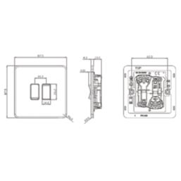 Knightsbridge  10AX 2-Gang 2-Way Light Switch  Matt Black