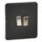Knightsbridge  10AX 2-Gang 2-Way Light Switch  Matt Black