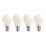 LAP  E14 Mini Globe LED Light Bulb Milky 470lm 2.9W 4 Pack