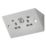 Knightsbridge SKR2 13A 2-Gang SP Switched Socket + 4A 20W 2-Outlet Type A & C USB Charger Brushed Chrome with Grey Inserts