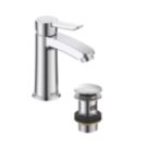 Bristan Apelo Chrome Plated 170mm Standard Lever Mono Basin Mixer Tap  With Clicker Waste
