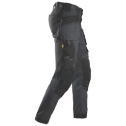 Snickers AllroundWork Stretch Trousers Grey / Black 35" W 32" L