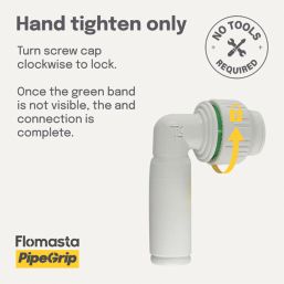 Flomasta  Plastic Push-Fit Reducing 90° Stem Elbow F 10mm x M 15mm