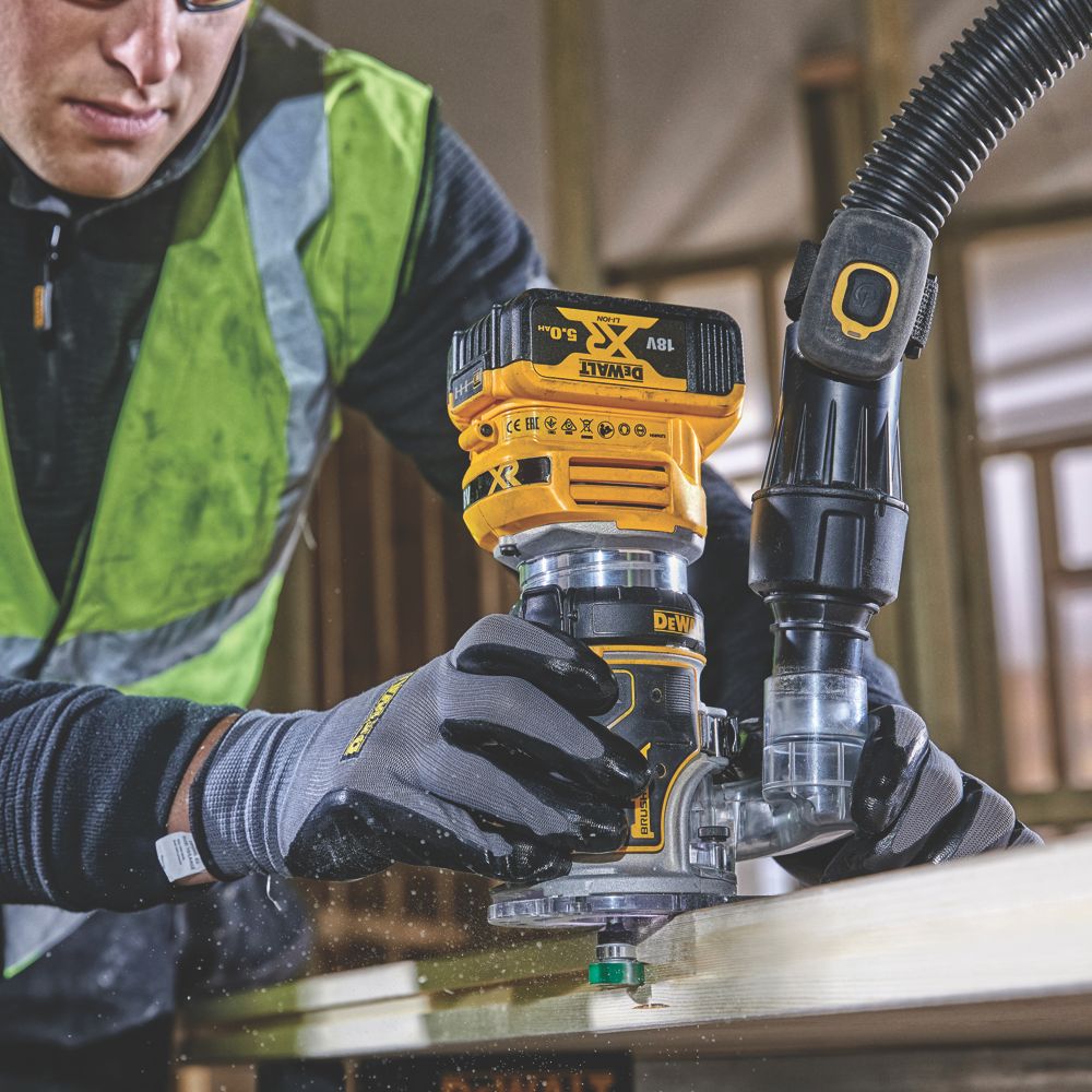 DeWalt DCW604NT XJ 18V Li Ion XR 1 4 Brushless Cordless Router Trimmer Bare Screwfix