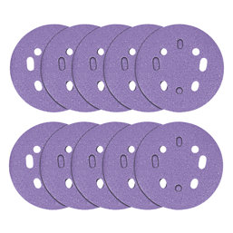 Trend  AB/125/40Z 40 Grit 8-Hole Punched Multi-Material Sanding Disc 125mm 10 Pack