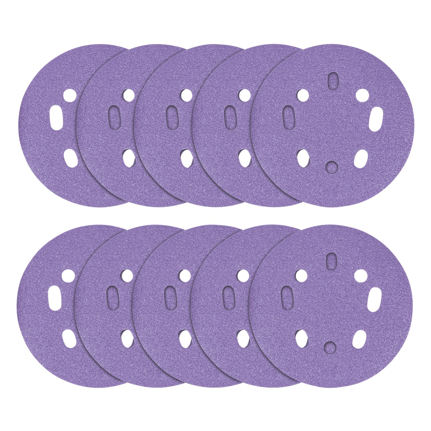 Trend AB/125/40Z 40 Grit 8-Hole Punched Multi-Material Sanding Discs 125mm 10 Pack (421PV)