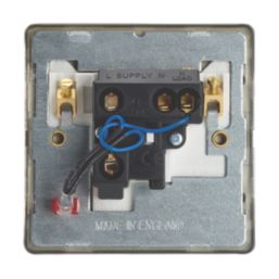 Contactum Lyric 13A Unswitched Fused Spur with Neon Brushed Brass with White Inserts