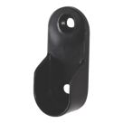 Essentials Oval Rail End Sockets Black 30mm 2 Pack