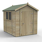 Forest Timberdale 6' 6" x 8' (Nominal) Apex Tongue & Groove Timber Shed with Base & Assembly