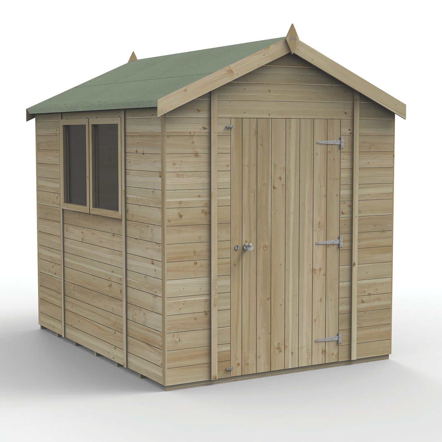 Forest Timberdale 6' 6" x 8' (Nominal) Apex Tongue & Groove Timber Shed with Base & Assembly (421TF)