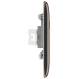 British General Nexus Metal 1-Gang RJ45 Ethernet Socket Black Nickel