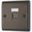 British General Nexus Metal 1-Gang RJ45 Ethernet Socket Black Nickel