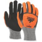 MCR Safety IP1052NS Impact & Cut Protection Gloves Black/Orange Medium