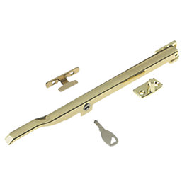 Smith & Locke Modern Locking Casement Stay Polished Brass 260mm