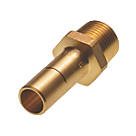 Hep2O  Brass Push-Fit Adapting Male Coupler 15mm x 1/2"