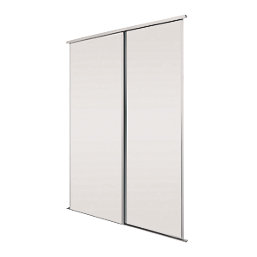 Spacepro Classic 2-Door Sliding Wardrobe Door Kit Cashmere Frame Cashmere Panel 1793mm x 2260mm