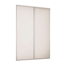 Spacepro Classic 2-Door Sliding Wardrobe Door Kit Cashmere Frame Cashmere Panel 1793mm x 2260mm