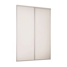 Spacepro Classic 2-Door Sliding Wardrobe Door Kit Cashmere Frame Cashmere Panel 1793mm x 2260mm