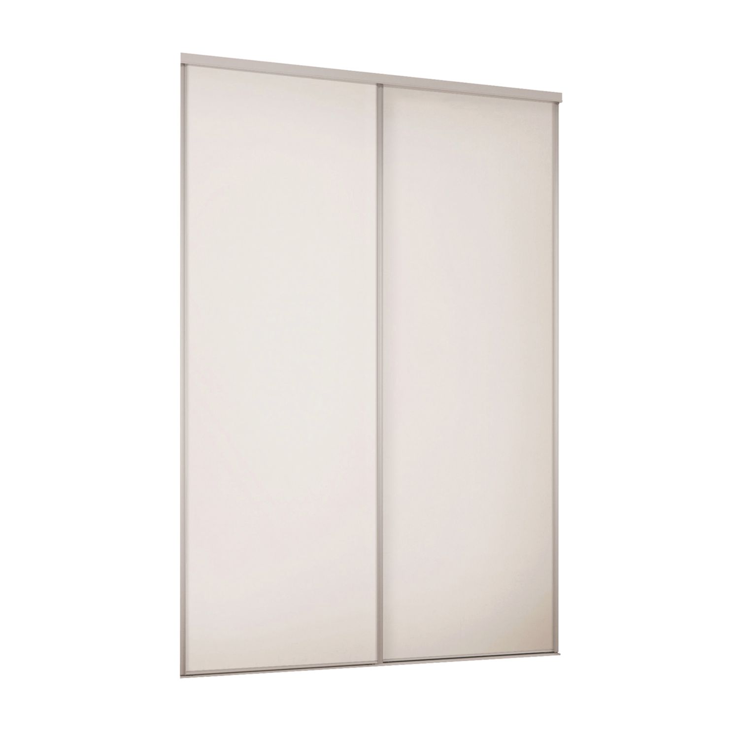 Spacepro Classic 2-Door Sliding Wardrobe Door Kit Cashmere Frame Cashmere Panel 1793mm x 2260mm (422GK)