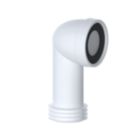 Viva  Rigid 90° Angled WC Pan Connector White 230mm
