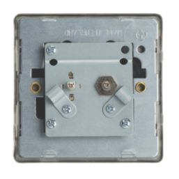 Contactum Lyric 2-Gang Coaxial TV & F-Type Satellite Socket Brushed Brass with Black Inserts