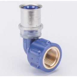 Wavin Tigris  Multi-Layer Composite Press-Fit Adapting 90° BSP Female Elbows 0.5" x 20mm 10 Pack