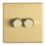 Contactum Lyric 2-Gang 2-Way LED Dimmer Switch  Brushed Brass