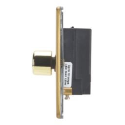 Contactum Lyric 2-Gang 2-Way LED Dimmer Switch  Brushed Brass