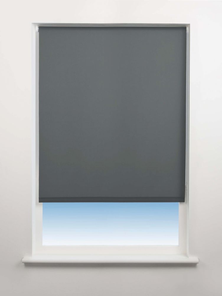 Universal Polyester Roller NonBlackout Blind Charcoal 900mm x 1700mm