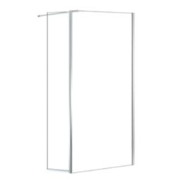 Triton Neo  Frameless Showerwall & Swivel Panel Chrome 700mm x 2015mm