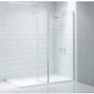 Triton Neo  Frameless Showerwall & Swivel Panel Chrome 700mm x 2015mm
