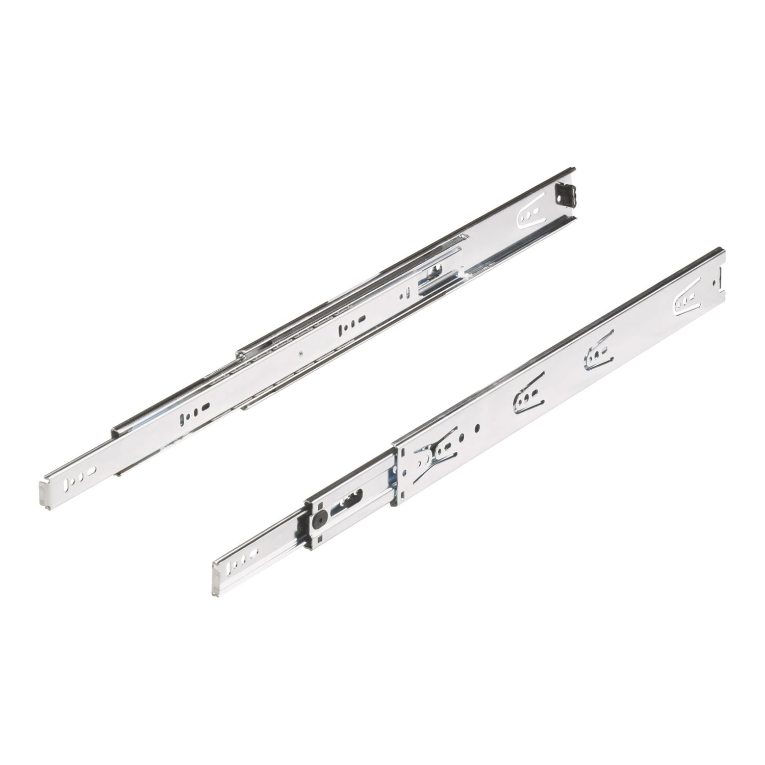 Essentials Steel Full Extension Self-Closing Ball Bearing Drawer Runners 550mm 2 Pack (422VN)