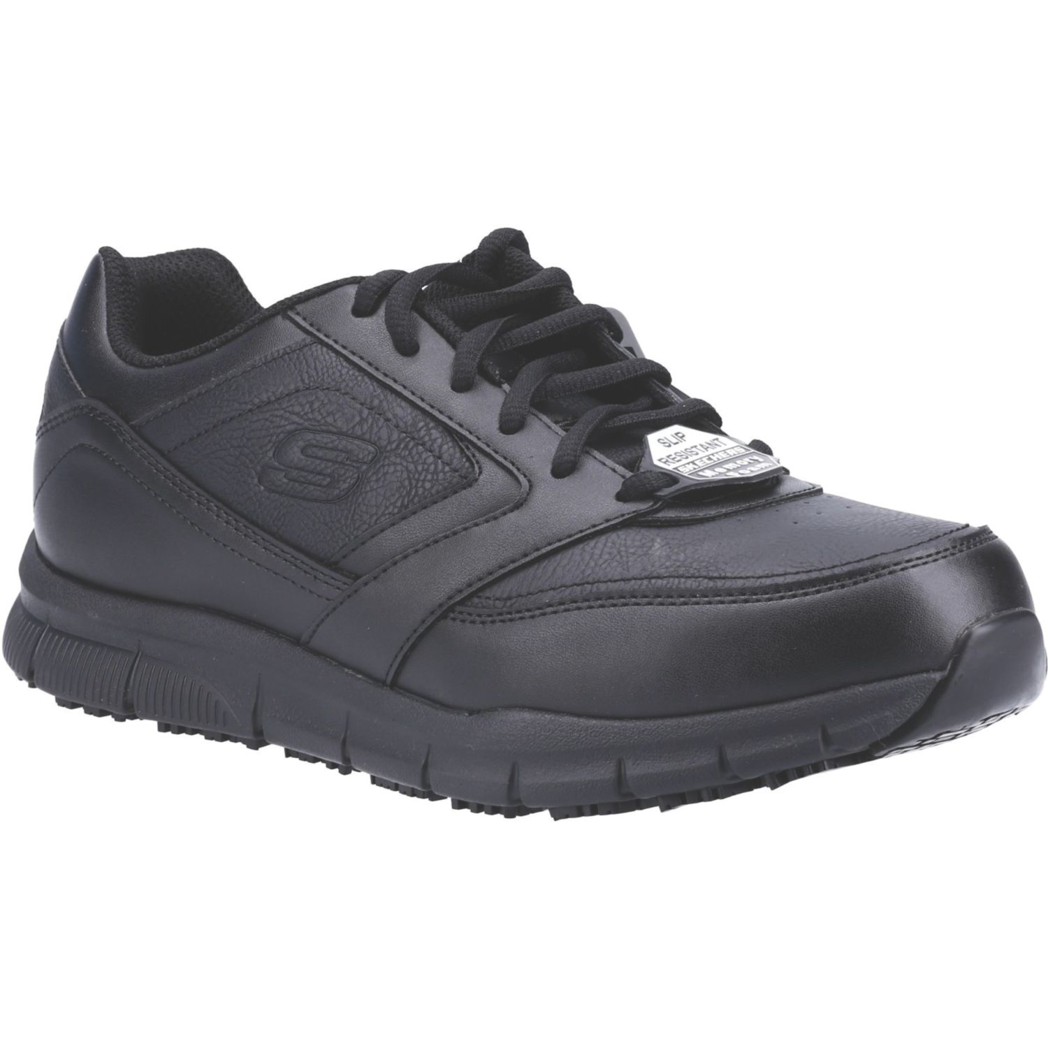 Skechers Nampa Size 6 Black Occupational Work Shoes (422XT)
