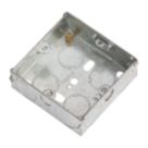 Knightsbridge  1-Gang Galvanised Steel Unfinished Back Box 25mm 10 Pack
