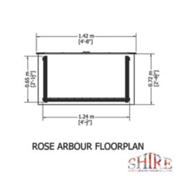 Shire Rose 4' x 2' (Nominal) Apex Timber Arbour
