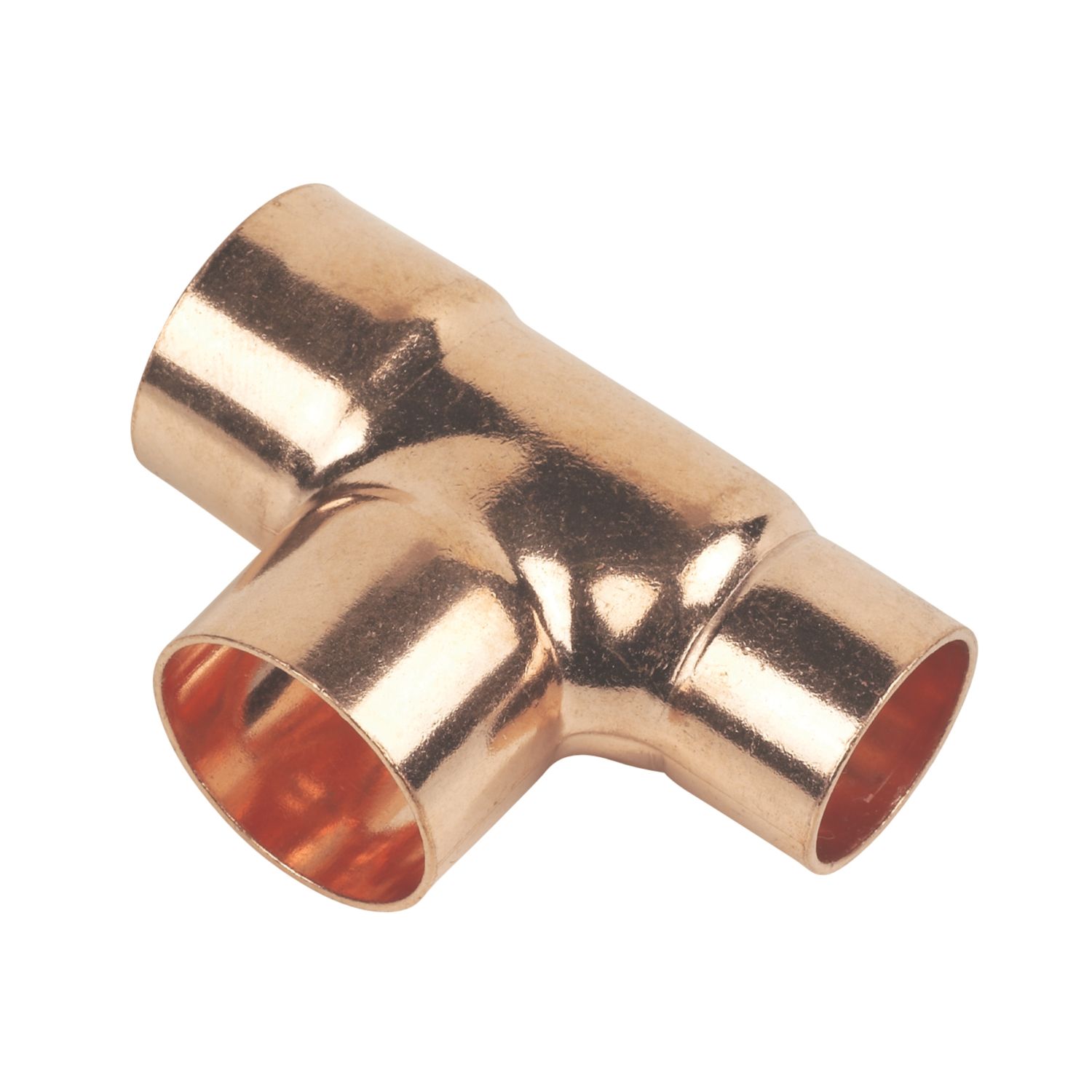 Flomasta Copper End Feed Reducing Tee 28mm x 22mm x 28mm (42371)