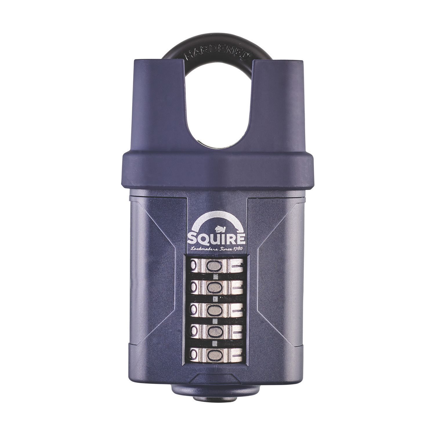 Squire Water-Resistant Closed Shackle Combination Padlock Blue 60mm (42378)