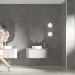 Fibo Timeless Wet Wall Panelling Silk  Meton Grey 2400mm x 600mm x 10.2mm