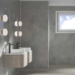 Fibo Timeless Wet Wall Panelling Silk  Meton Grey 2400mm x 600mm x 10.2mm