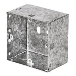 Tower  1-Gang Galvanised Steel  Knockout Back Box 47mm