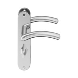 Cooke & Lewis Bourne Fire Rated WC Lever on Backplate Handle Pair Polished Chrome