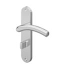 Cooke & Lewis Bourne Fire Rated WC Lever on Backplate Handle Pair Polished Chrome