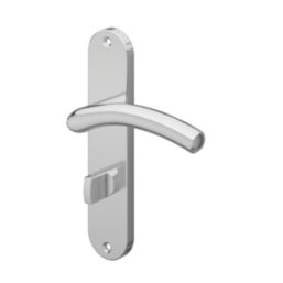 Cooke & Lewis Bourne Fire Rated WC Lever on Backplate Handle Pair Polished Chrome