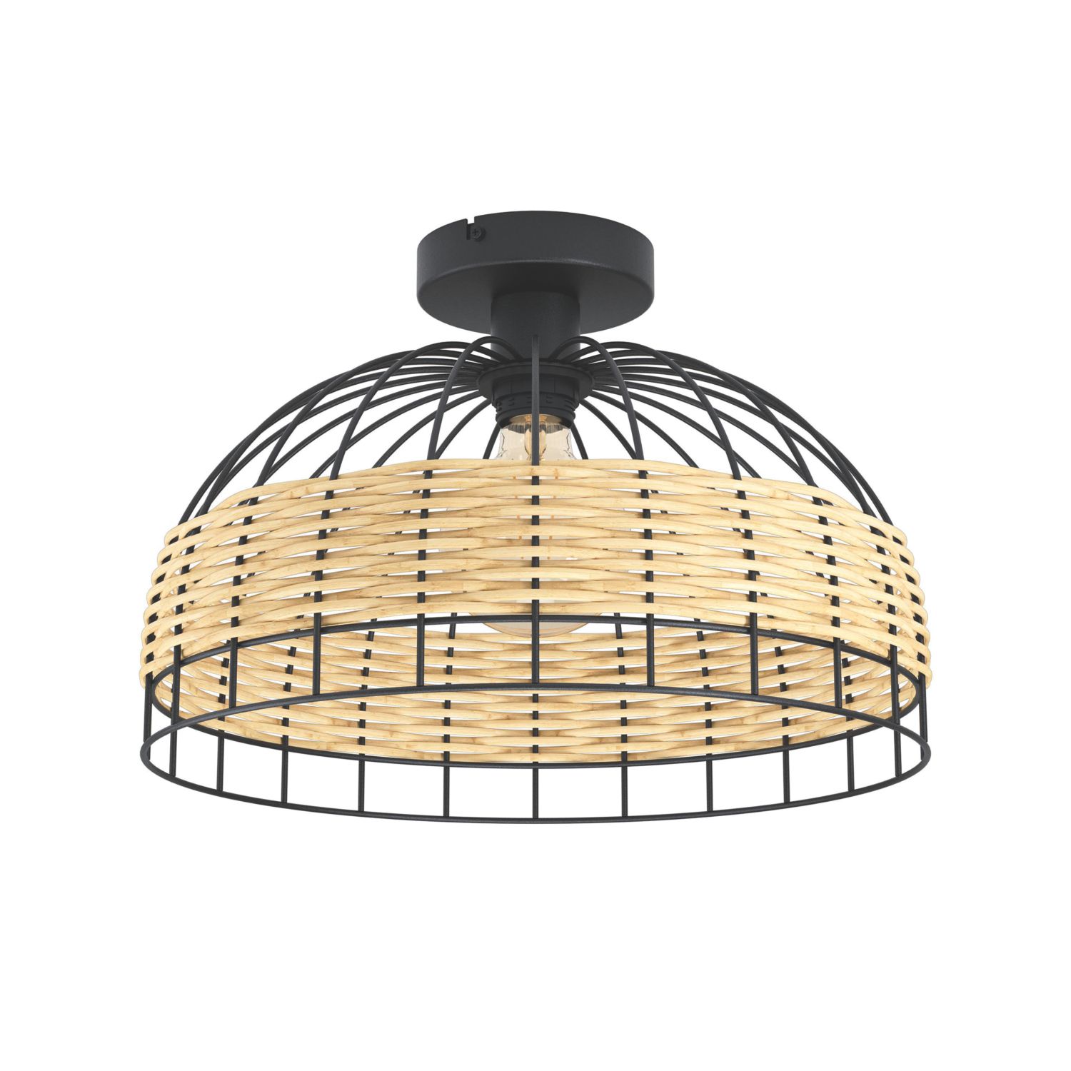 Eglo Anwick Ceiling Light Black / Brown (423CV)