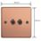 Varilight  10A 2-Gang 2-Way Light Switch  Brushed Copper