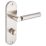 Smith & Locke Lyme Fire Rated WC Door Handles Pair Chrome / Brushed Nickel