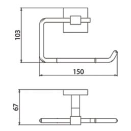 Bristan  Square Toilet Roll Holder Chrome