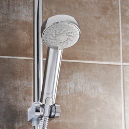 Aqualisa Smart Link Gravity-Pumped Ceiling-Fed Chrome Thermostatic Shower with Diverter