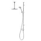 Aqualisa Smart Link Gravity-Pumped Ceiling-Fed Chrome Thermostatic Smart Shower with Diverter
